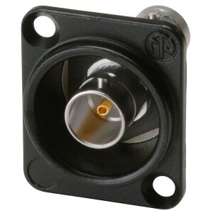 Neutrik NBB75DFIB BNC "D" Feed-Through Isolated Black